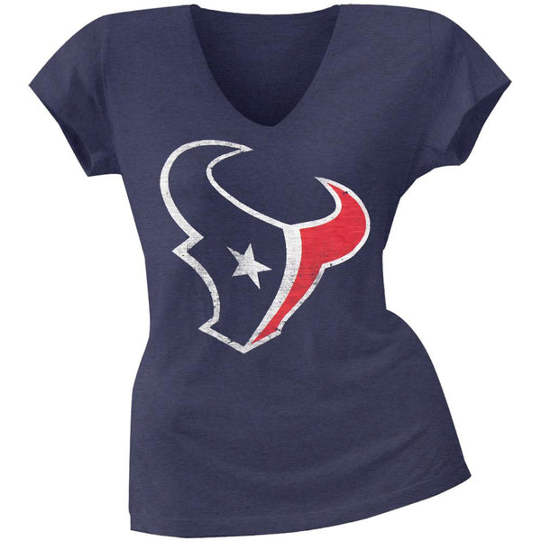 Houston Texans - Scrum Logo Premium Juniors V-Neck T-Shirt