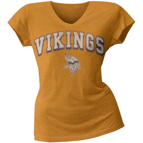 Minnesota Vikings - Scrum Logo Premium V-Neck T-Shirt