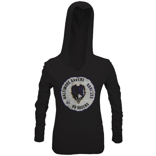 Baltimore Ravens - Primetime Juniors Hooded Long Sleeve T-Shirt