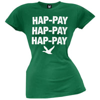 Duck Dynasty - Hap-Pay Kelly Green Juniors T-Shirt