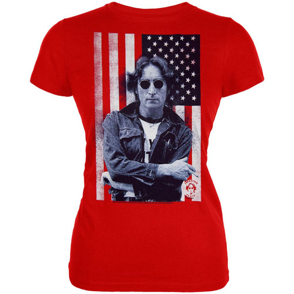 John Lennon - Flag Photo Juniors T-Shirt