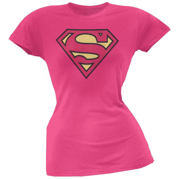 Supergirl - Pinky Shield Juniors T-Shirt