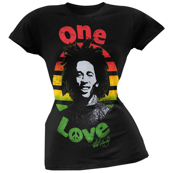Bob Marley - One Love Rasta Streaks Juniors T-Shirt