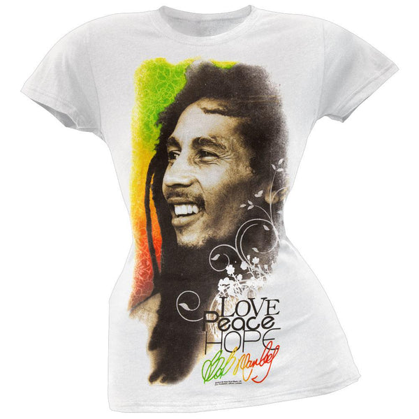 Bob Marley - Love Peace and Hope Juniors T-Shirt