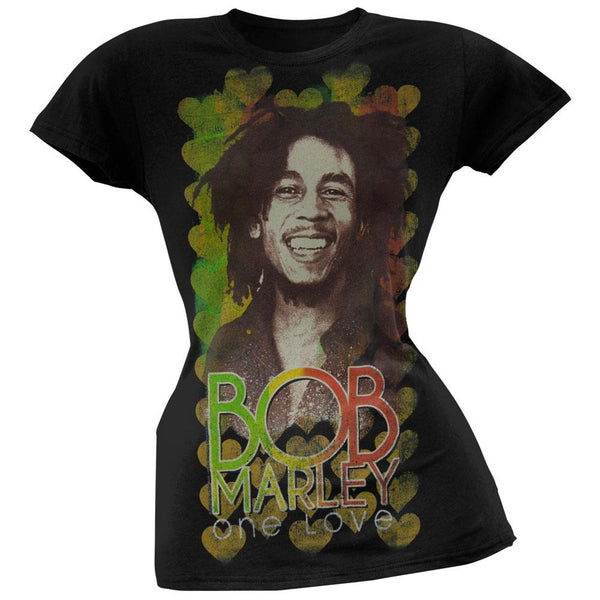 Bob Marley - Heart Portrait Junior T-Shirt