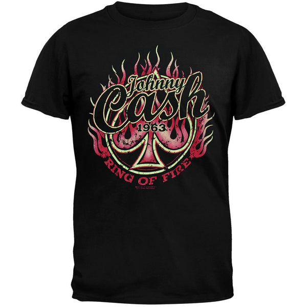Johnny Cash - Flaming Spade T-Shirt