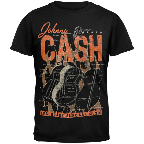 Johnny Cash - Guitar Diagram T-Shirt