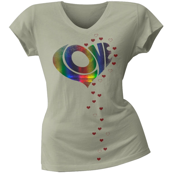 2 Love - Vanessa Hudgens Raining Love Juniors V-Neck T-Shirt