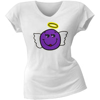 2 Love - Brittany Murphy's Smiling Angel Juniors V-Neck T-Shirt
