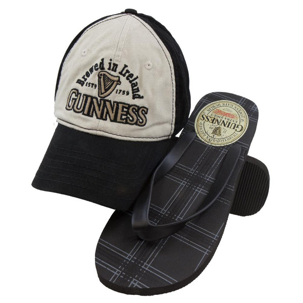 Guinness - Clover Logo Adjustable Cap & Flip-Flops Combo Set