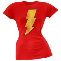 Shazam - Distressed Logo Juniors T-Shirt