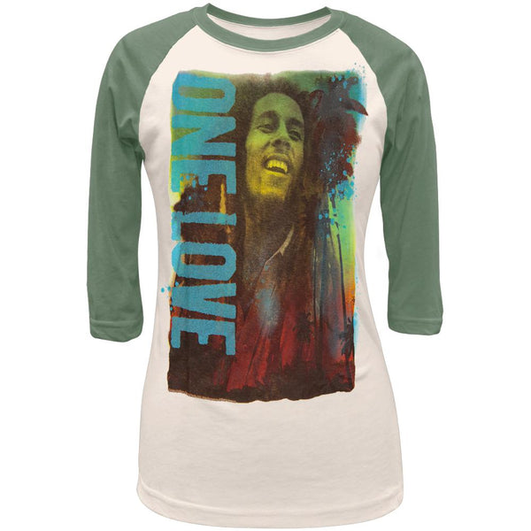 Bob Marley - Blue Love Juniors Raglan
