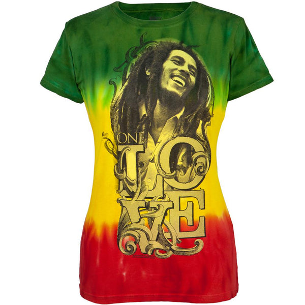 Bob Marley - Smile Tie-Dye Juniors T-Shirt