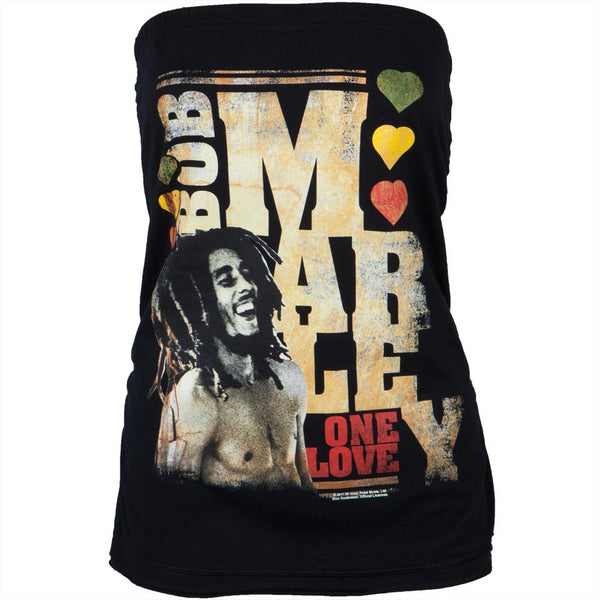 Bob Marley - Rasta Hearts Juniors Tube Top