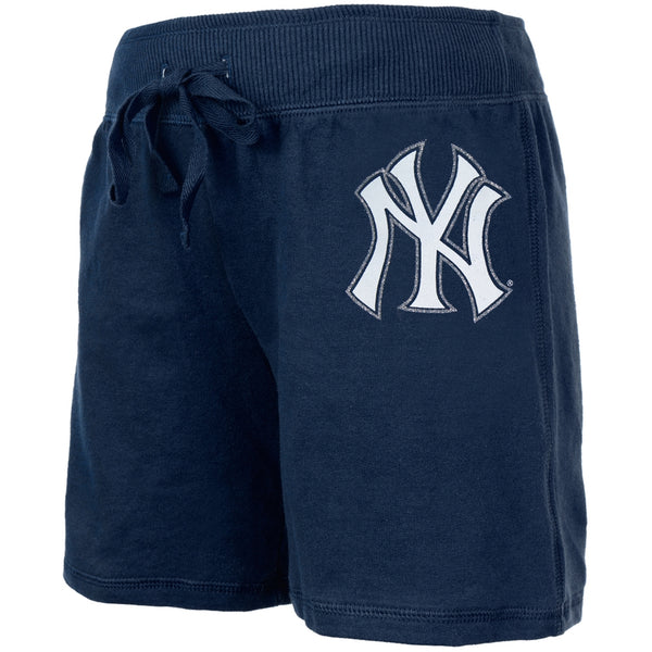 New York Yankees - Glitter Logo Girls Youth Drawstring Shorts