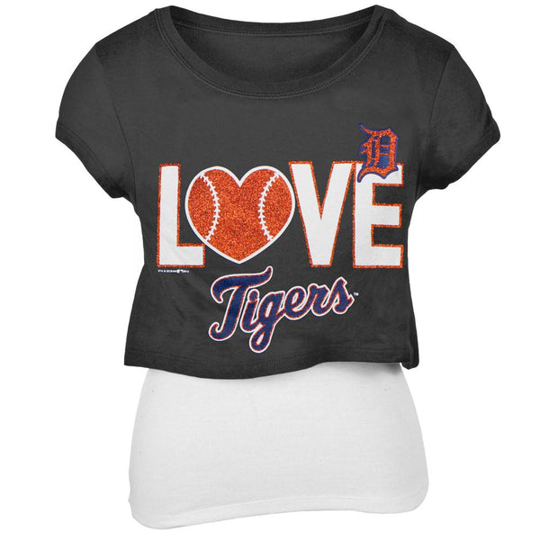 Detroit Tigers - Glitter Love Girls Juvy T-Shirt w/Tank