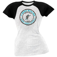 Florida Marlins - Juniors Raglan Burnout T-Shirt