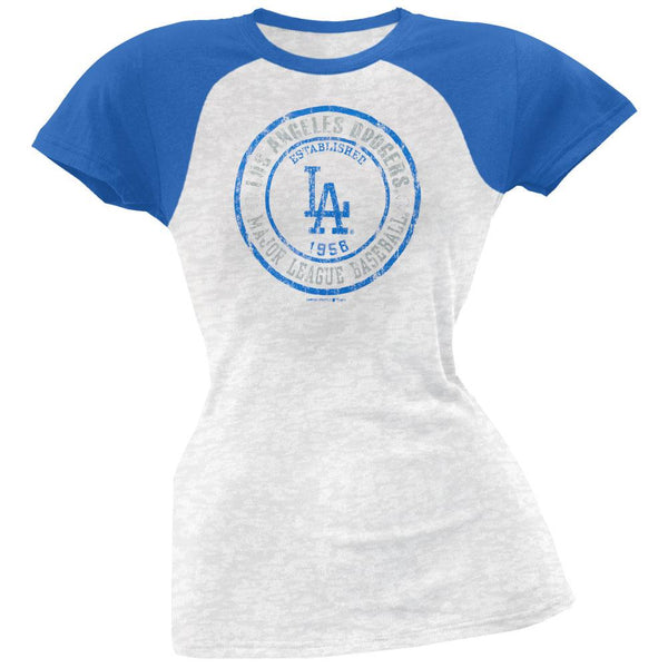 Los Angeles Dodgers - Juniors Raglan Burnout T-Shirt