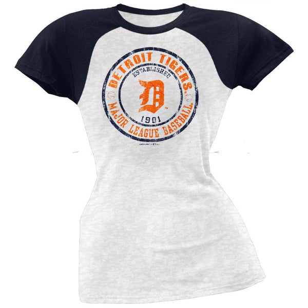 Detroit Tigers - Distressed Logo Juniors Soft T-Shirt