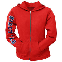 St. Louis Cardinals - Distressed Logo Juniors Zip Hoodie