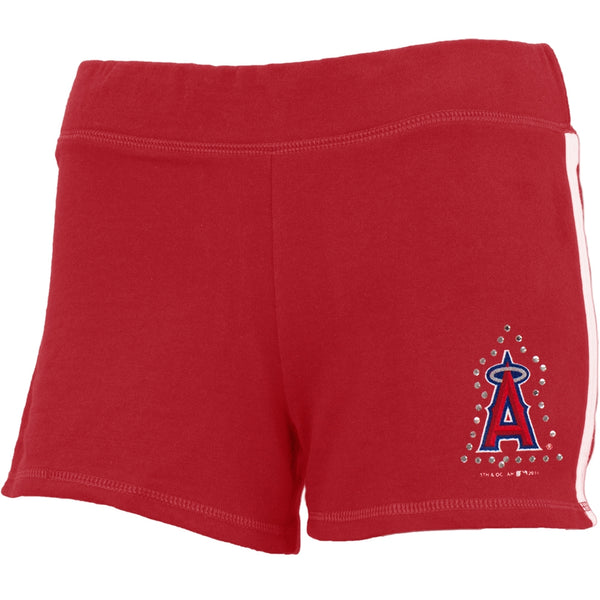 Los Angeles Angels - Rhinestone Logo Girls Juvy Athletic Shorts