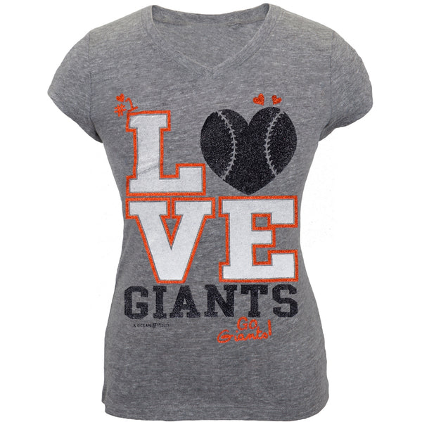 San Francisco Giants - Glitter Love Youth V-Neck T-Shirt