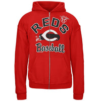 Cincinnati Reds - Glitter Logo Girls Juvy Zip Hoodie