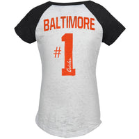 Baltimore Orioles - Logo #1 Girls Youth Burnout Raglan T-Shirt