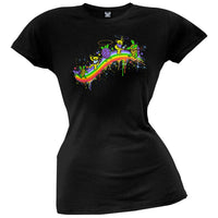 Grateful Dead - Rainbow Hoopers Black Juniors T-Shirt