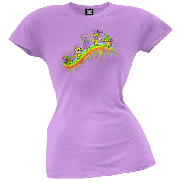 Grateful Dead - Rainbow Hoopers Lavender Juniors T-Shirt