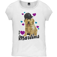 Florida Marlins - I heart Puppy Girls Juvy T-Shirt