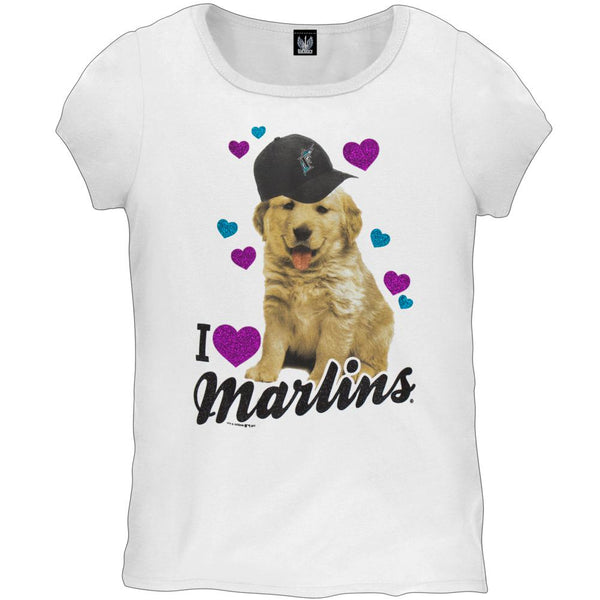 Florida Marlins - I heart Puppy Girls Juvy T-Shirt
