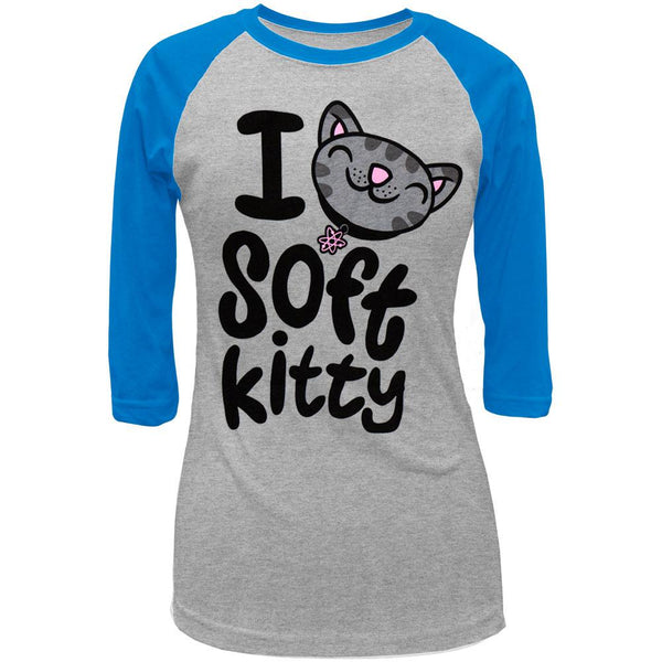 Big Bang Theory - I Heart Soft Kitty Juniors Raglan T-Shirt