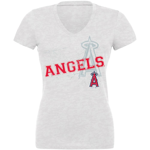 Los Angeles Angels - Splatter Juniors Burnout V-Neck T-Shirt