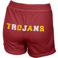 USC Trojans - Glitter Logo w/Rhinestones Girls Youth Athletic Shorts