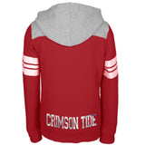 Alabama Crimson Tide - Game Day Sports Stripes Girls Juvy Zip Hoodie