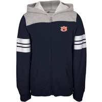 Auburn Tigers - Game Day Sports Stripes Girls Juvy Zip Hoodie