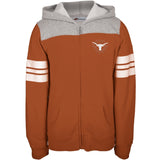 Texas Longhorns - Rhinestone Rays Logo Girls Juvy Zip Hoodie