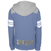 UCLA Bruins - Rhinestone Rays Logo Girls Juvy Zip Hoodie