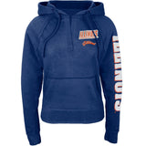 Illinois Fighting Illini - Glitter Team V-Neck Juniors Pullover Hoodie