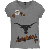 Texas Longhorns - Glitter Heart Girls Juvy Soft T-Shirt
