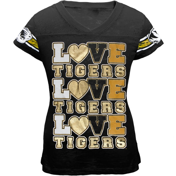 Missouri Tigers - Foil Love Girls Juvy Burnout T-Shirt