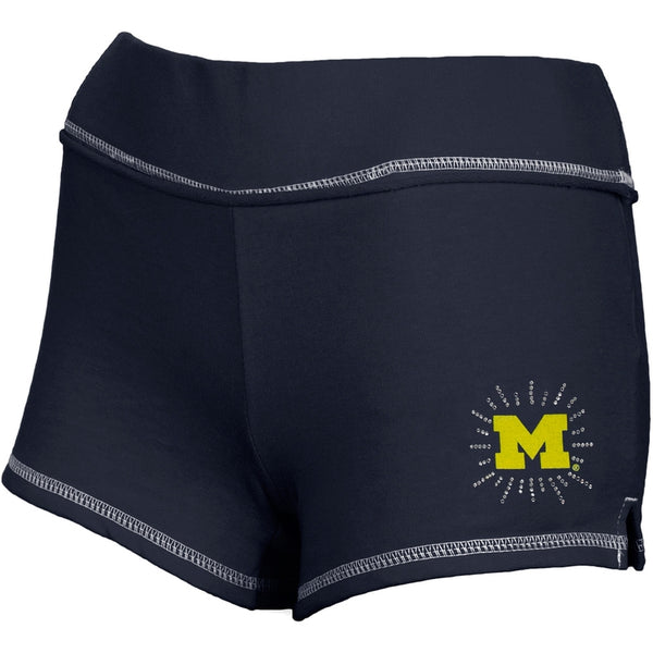Michigan Wolverines - Rhinestone Ray Team Girls?Youth Shorts