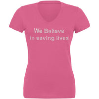 Breast Cancer Awareness - Save the Ta-Tas - We Save Lives Juniors T-Shirt