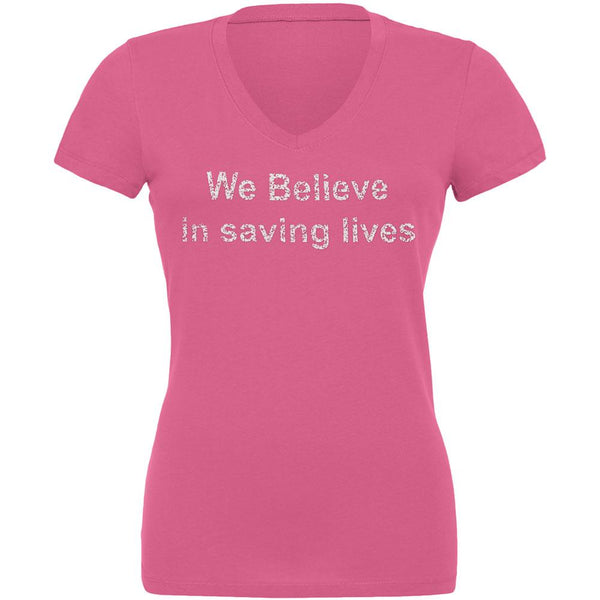 Breast Cancer Awareness - Save the Ta-Tas - We Save Lives Juniors T-Shirt
