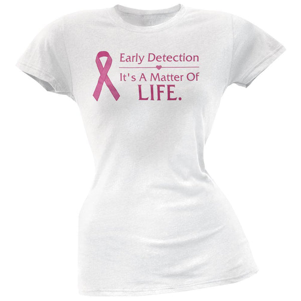 Breast Cancer Awareness - A Matter of Life Juniors T-Shirt