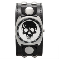 Large Black Skull Band Watch