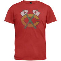 Chicago Blackhawks - Logo Scrum Premium Red T-Shirt