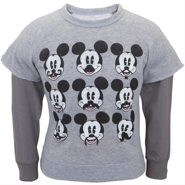 Mickey Mouse - Mustache Juvy Reversible Crewneck Sweatshirt