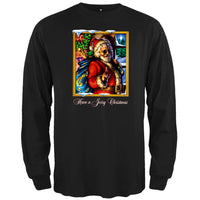 Grateful Dead - Jerry Garcia Christmas Black Long Sleeve T-Shirt